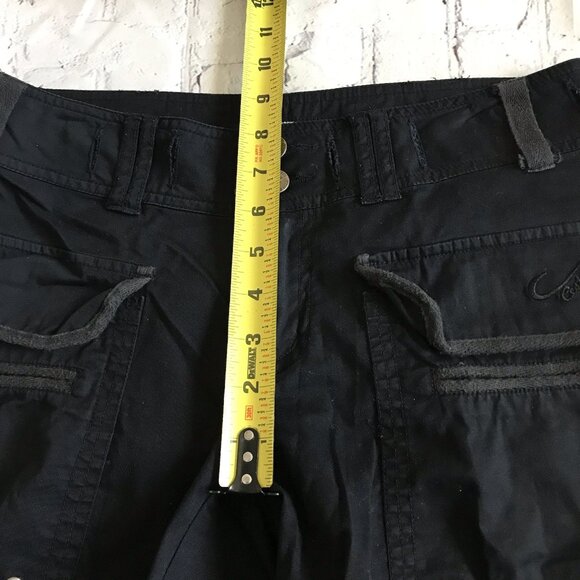 C’est Toi Black Low Rise Cargo Pants Ankle Zipper Junior’s Size 3 - Picture 9 of 12